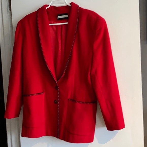 Red Cashmere & Wool Luxury Designer Coat!!! - Picture 8 of 9